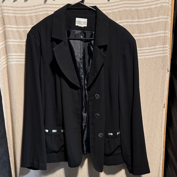 Robbie Bee Jackets & Blazers - Robbie Bee Women's Elegant Black Blazer